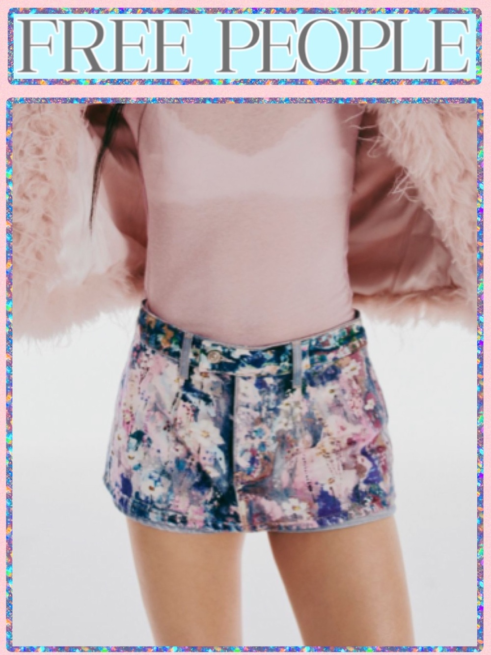 🆕 Free People We The Free Gallivanting Illusion Skort Pink Floral